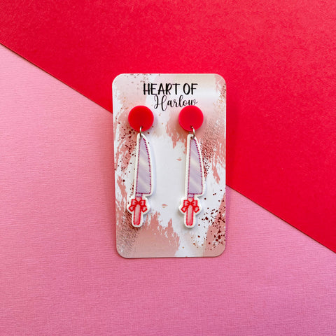 Pretty Knife Dangle Earrings