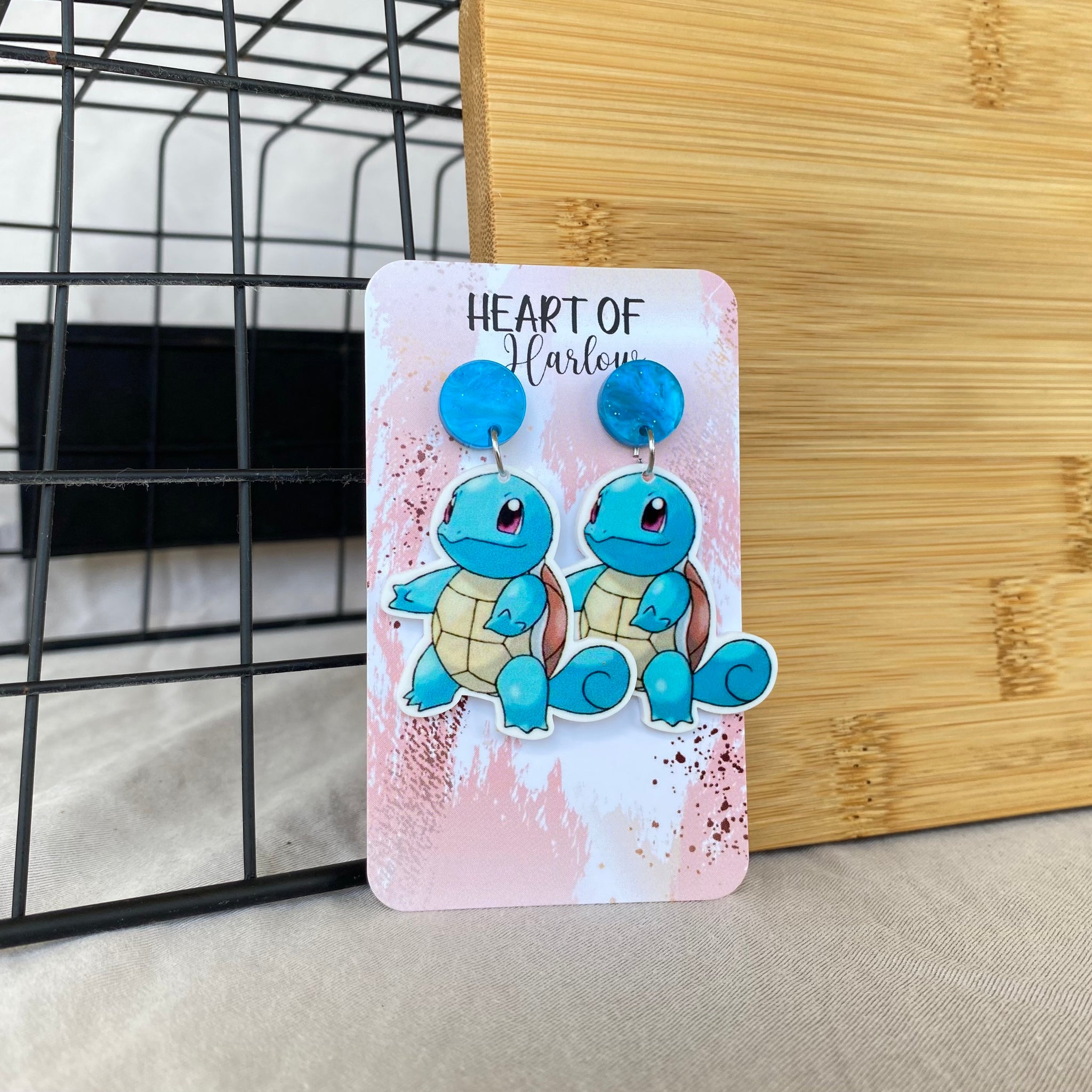 Pocket Pals Blue V1 Dangle Earrings