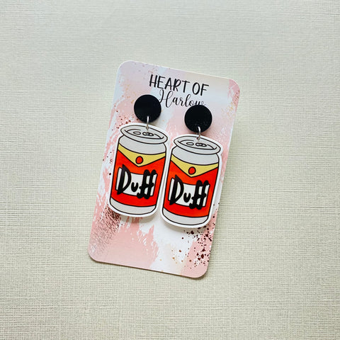Duff Beer Dangle Earrings