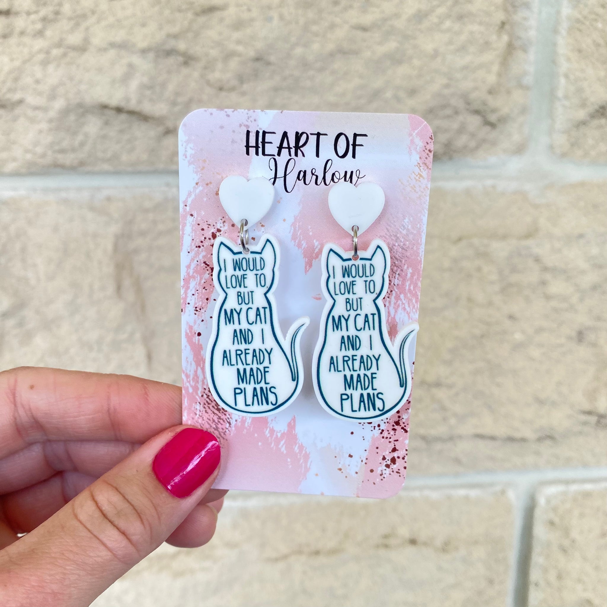 My Cat and I Dangle Earrings