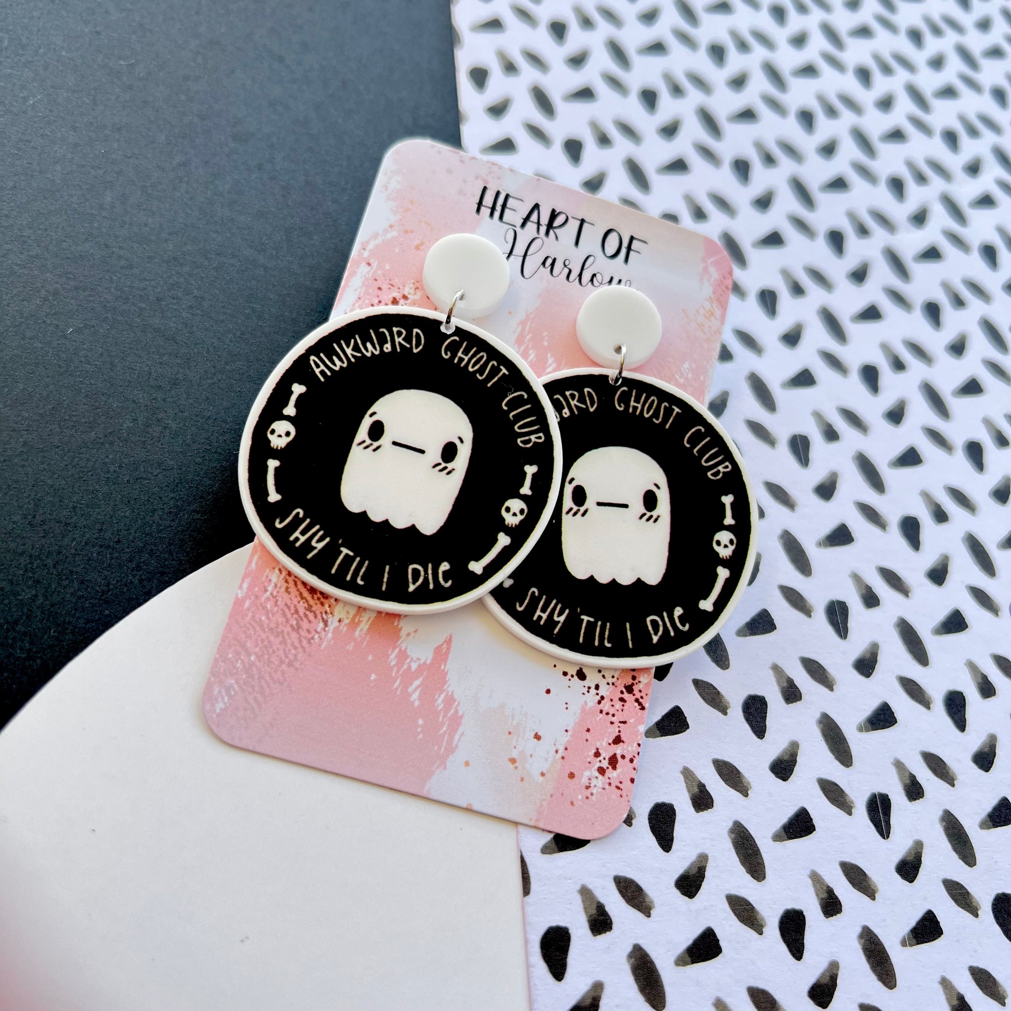 Awkward Ghost Dangle Earrings