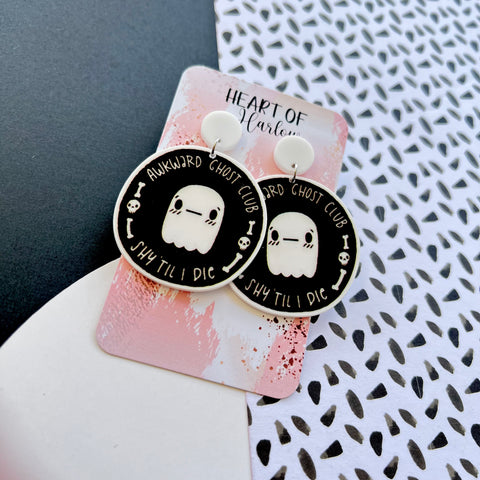 Awkward Ghost Dangle Earrings