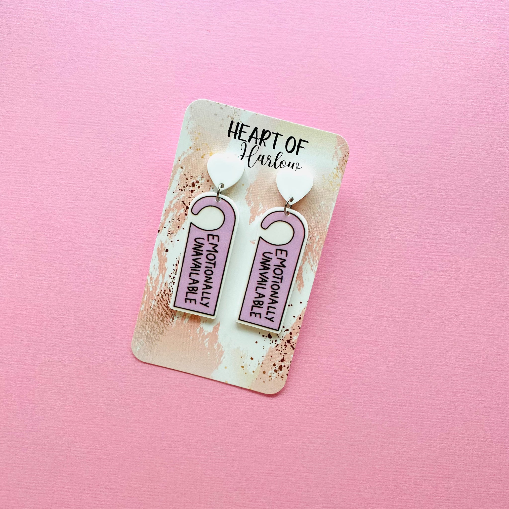 Emotionally Unavailable Dangle Earrings