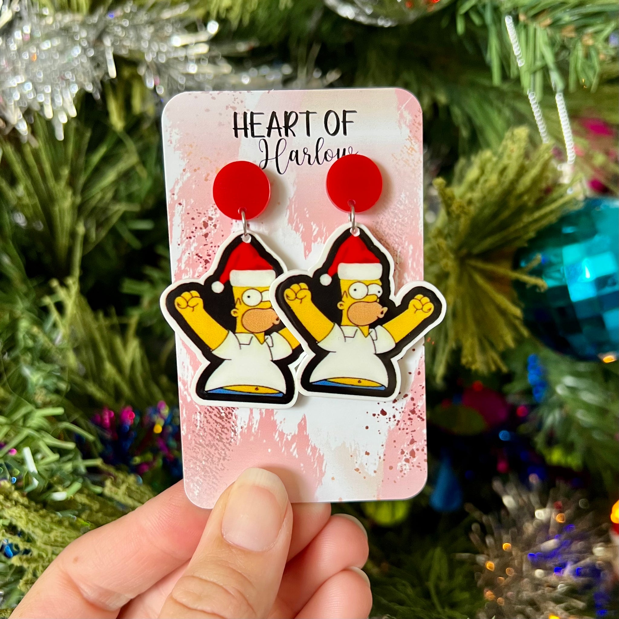 Christmas Homer Dangle Earrings