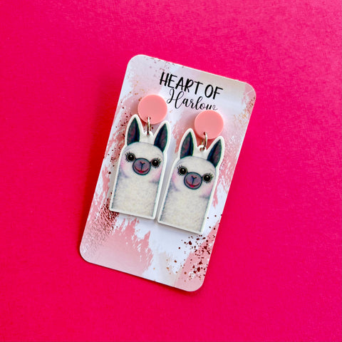 Macca the Alpaca Dangle Earrings