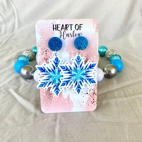 Snowflake Dangle Earrings