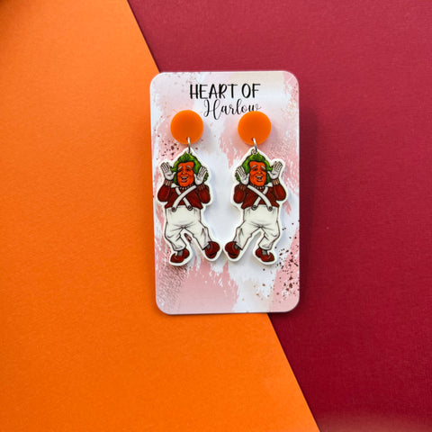Oompa Loompa Dangle Earrings