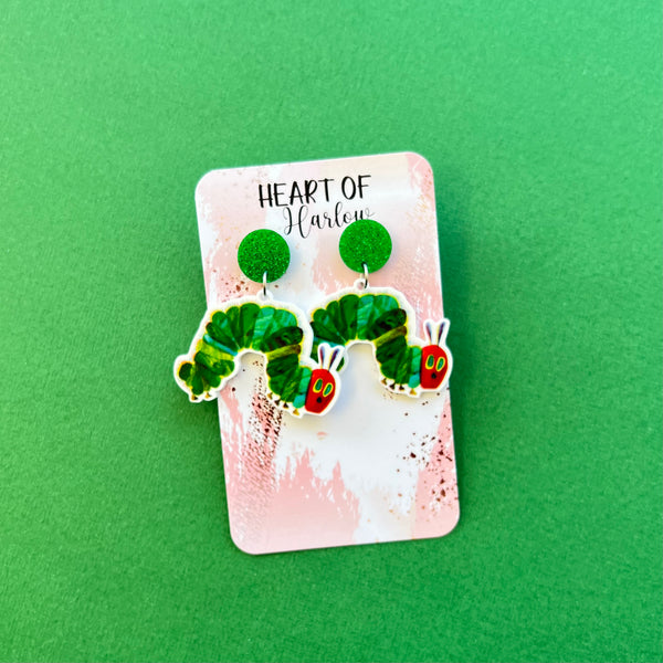 The Very Hungry Caterpillar Dangle Earrings
