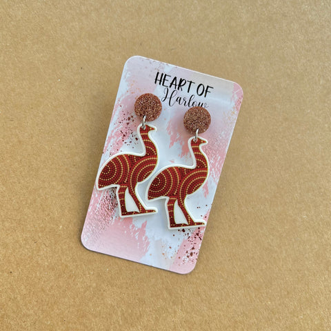 Emu Dangle Earrings