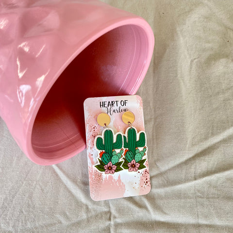 Cactus Dangle Earrings