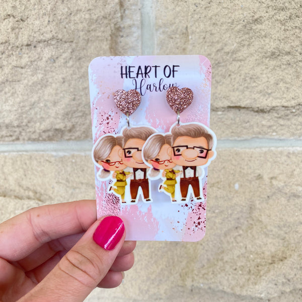 Ellie and Carl Dangle Earrings