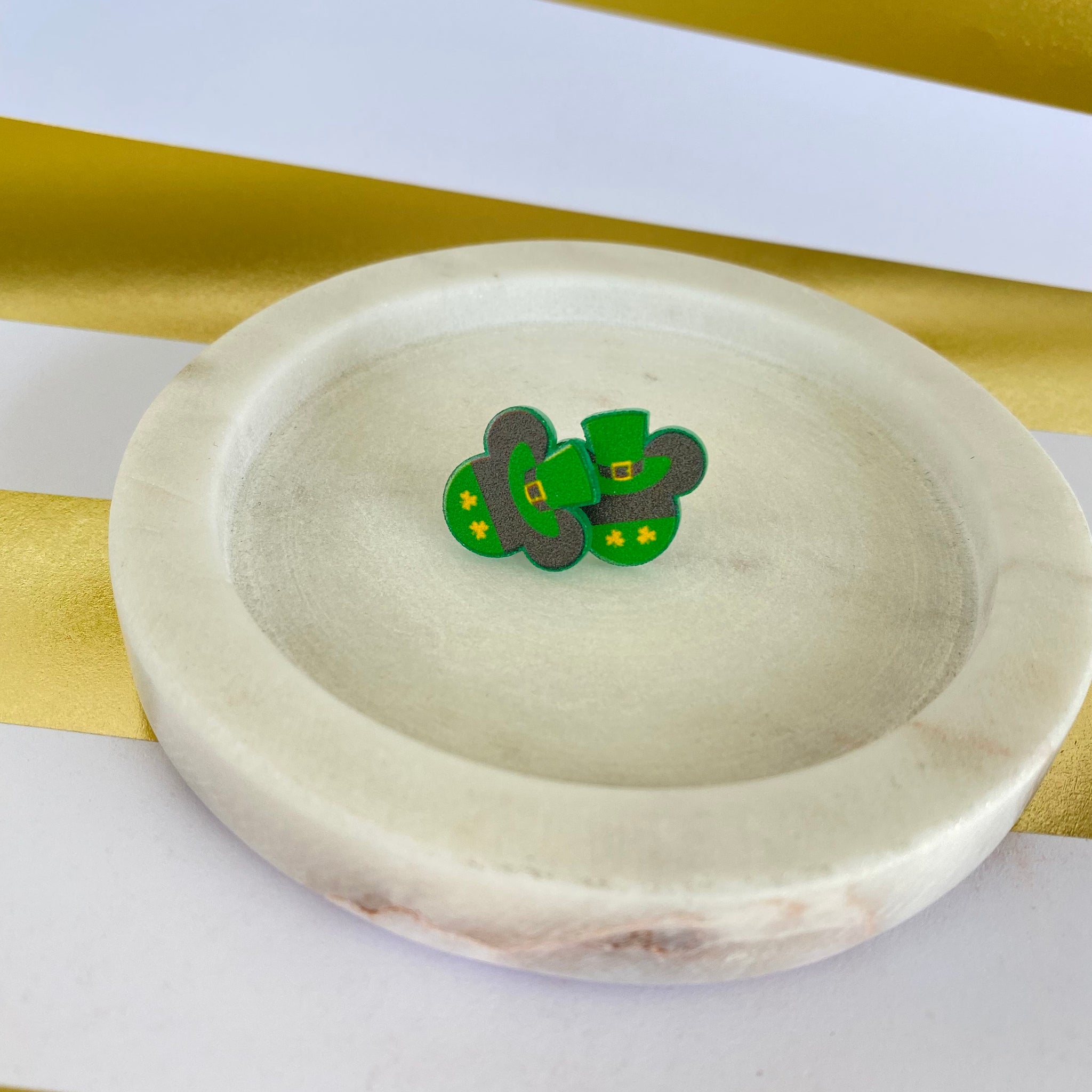 Lucky Mickey Head Studs