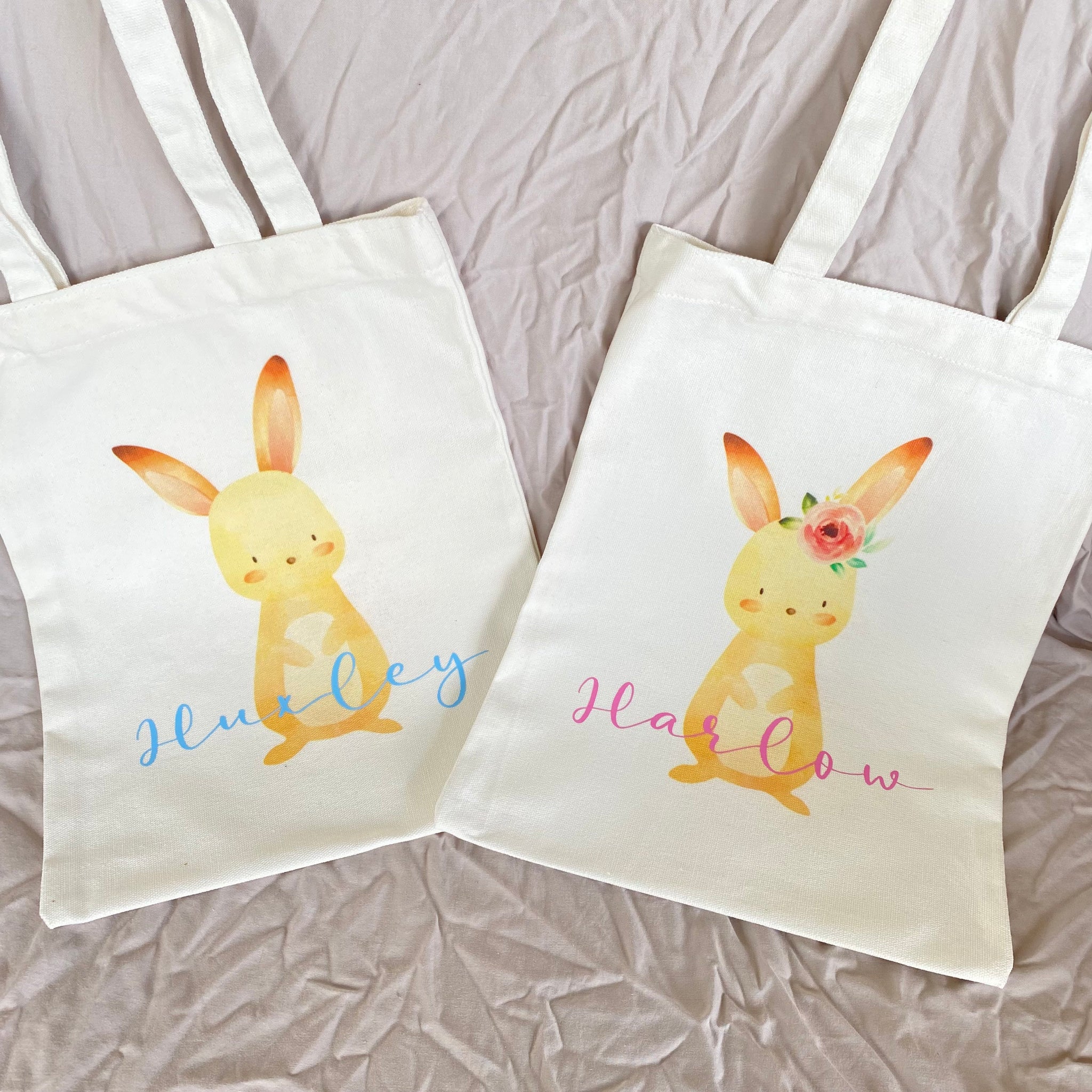 Personalised Easter Canvas Tote Bags
