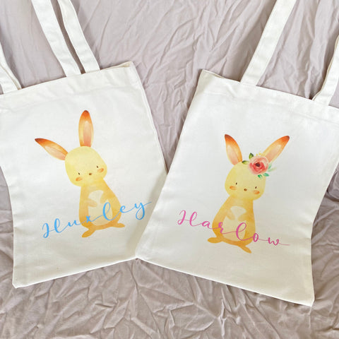 Personalised Easter Canvas Tote Bags