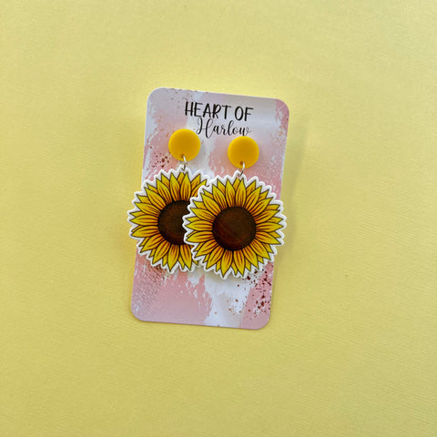 Sunflower Dangle Earrings