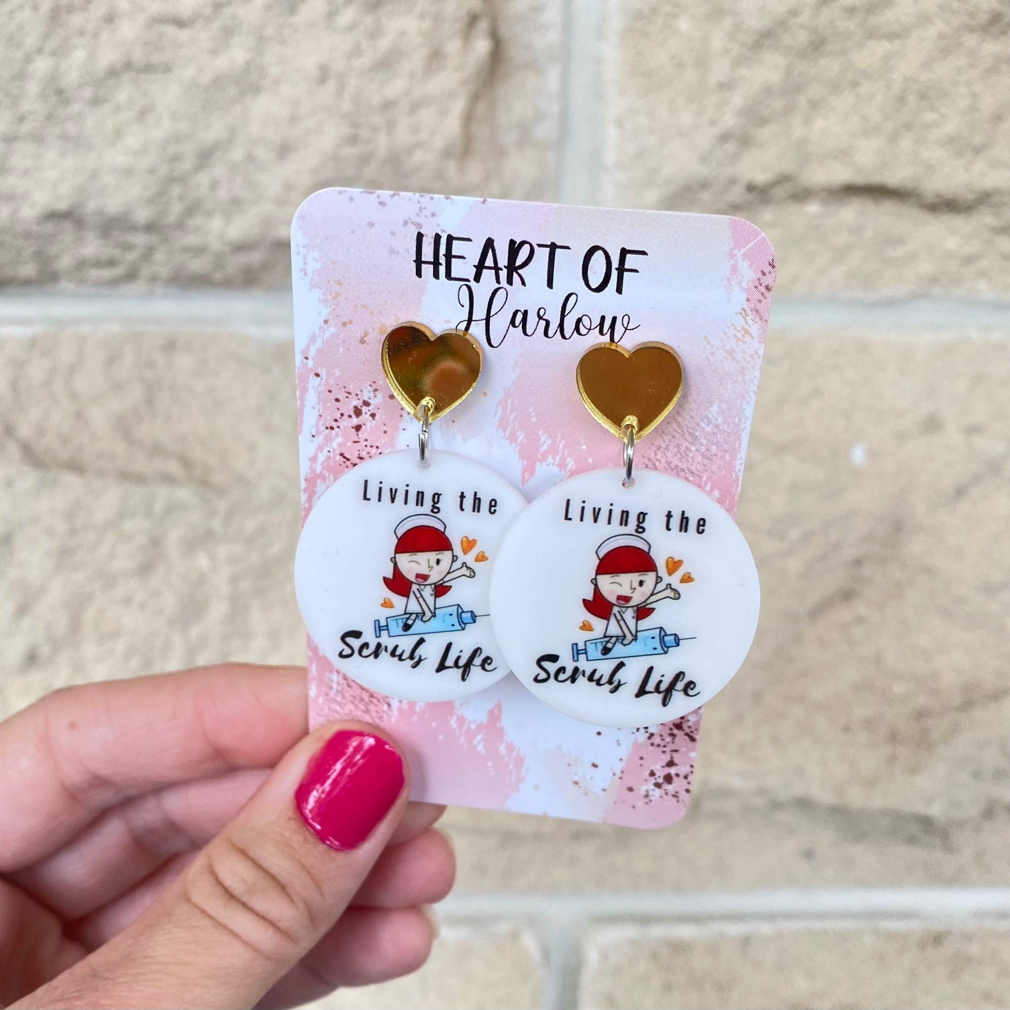 Scrub Life Dangle Earrings