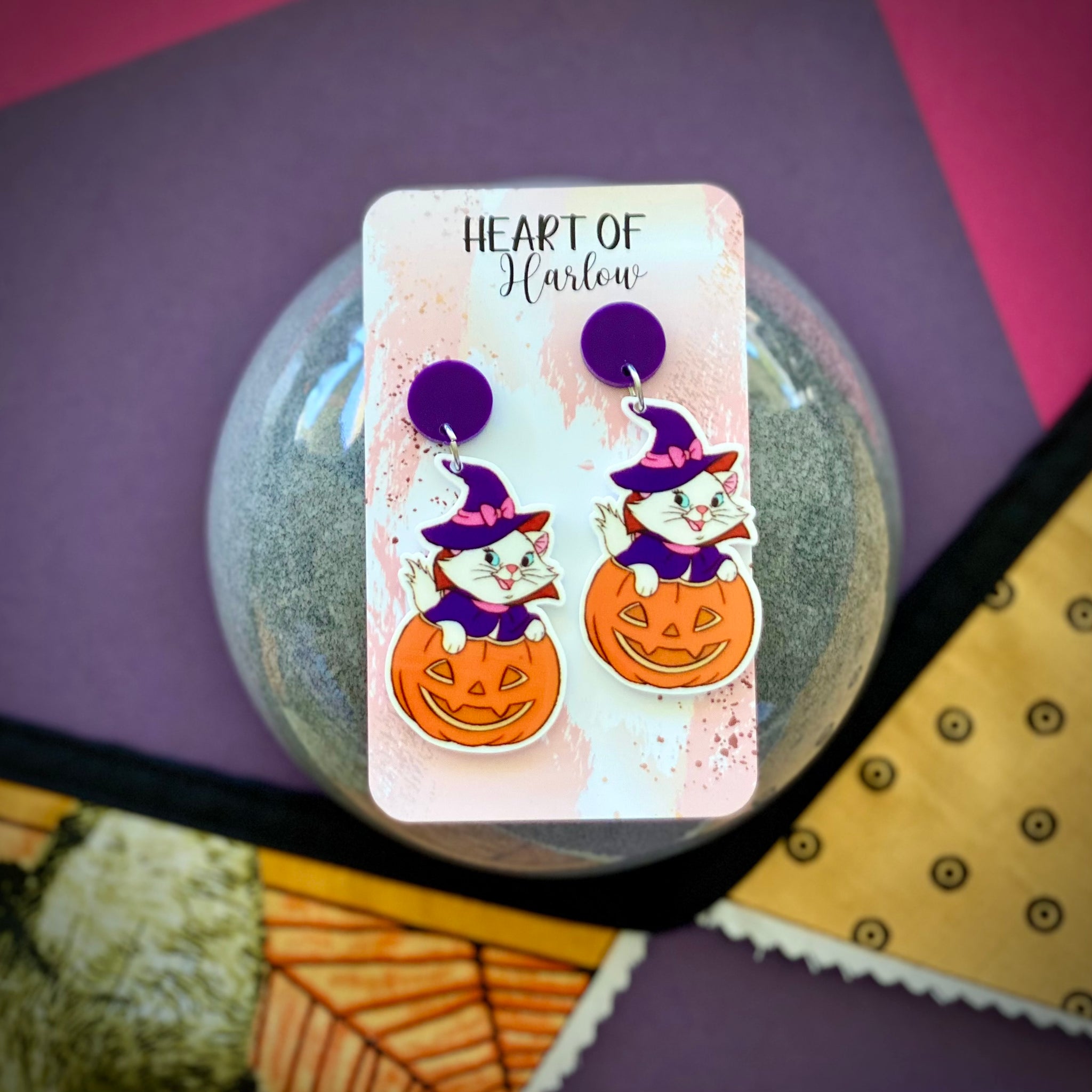 Pumpkin Marie Dangle Earrings
