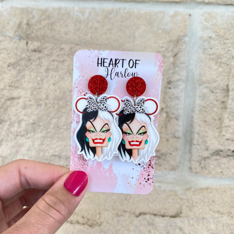 Cruella de Vil Dangle Earrings