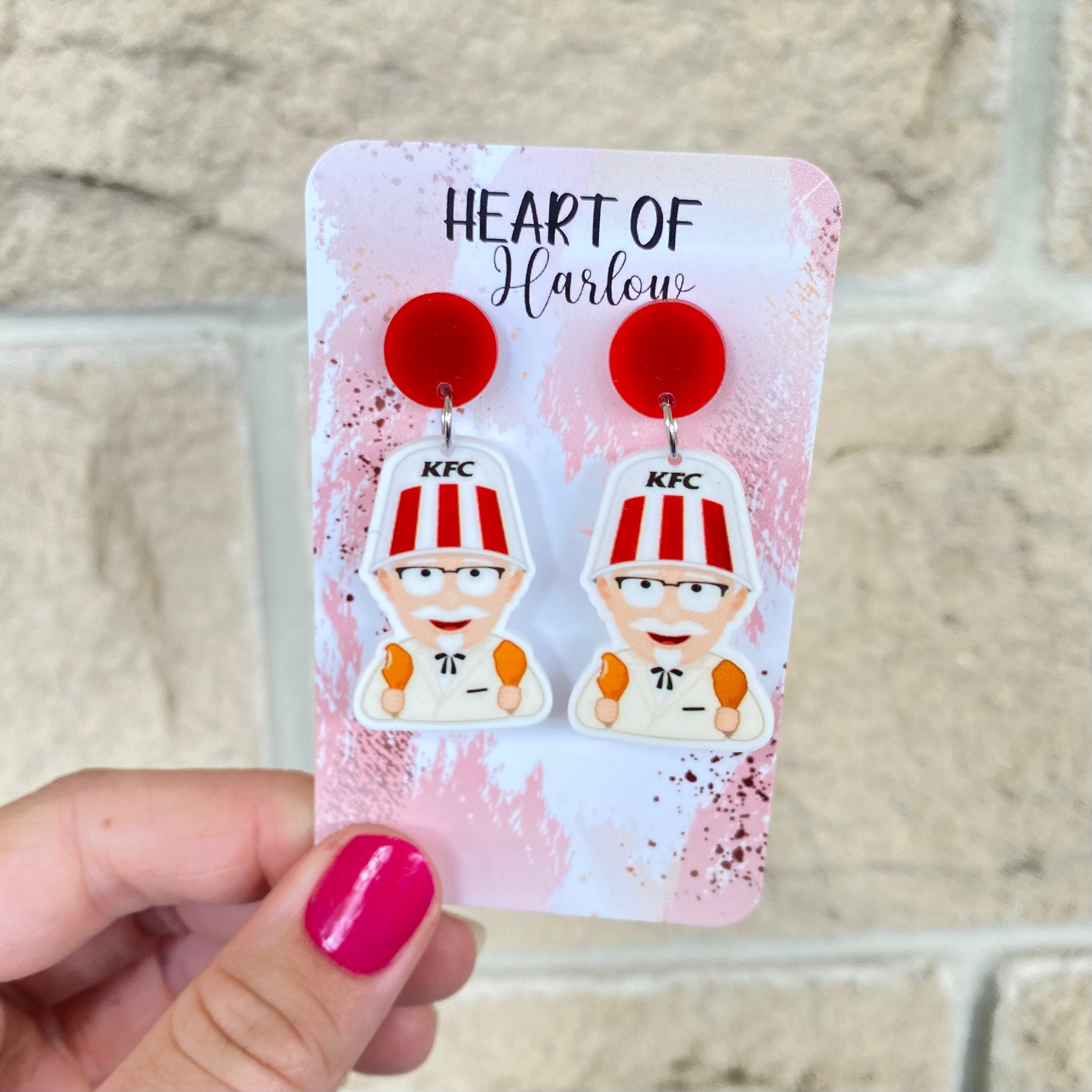 Bucket Head Dangle Earrings