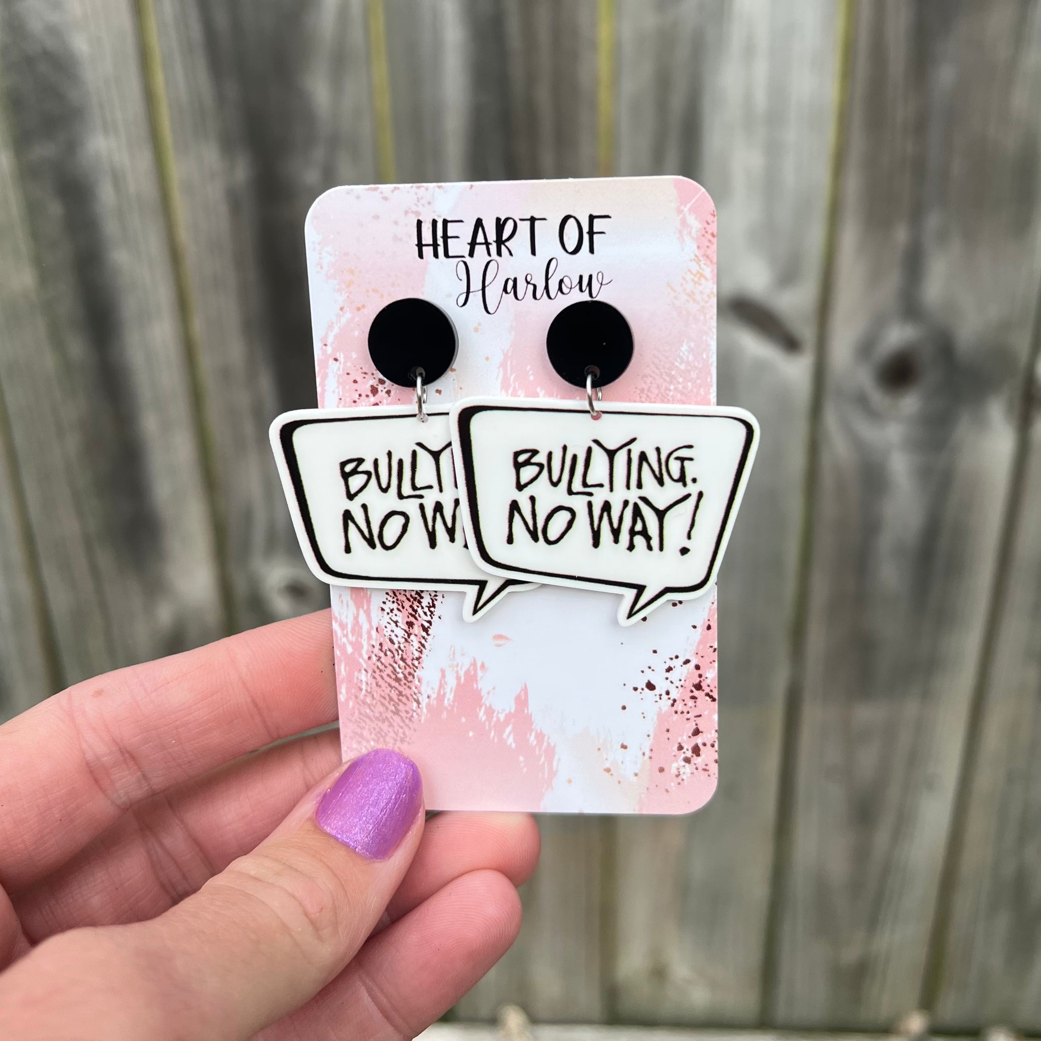 Bullying. No Way! Dangle Earrings
