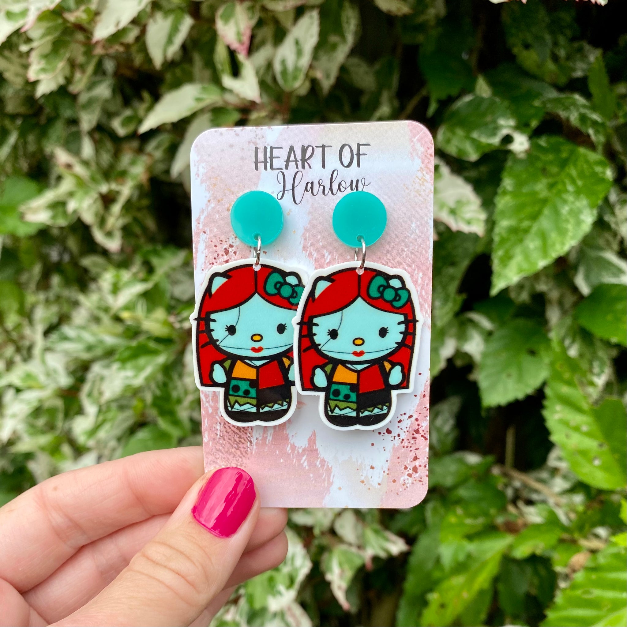 Sally Kitty Dangle Earrings