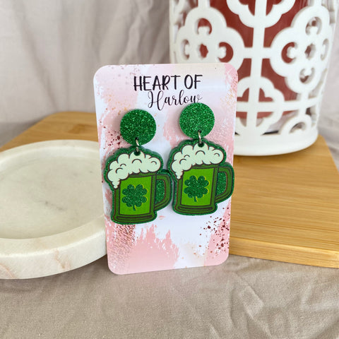 Lucky Pint Dangle Earrings