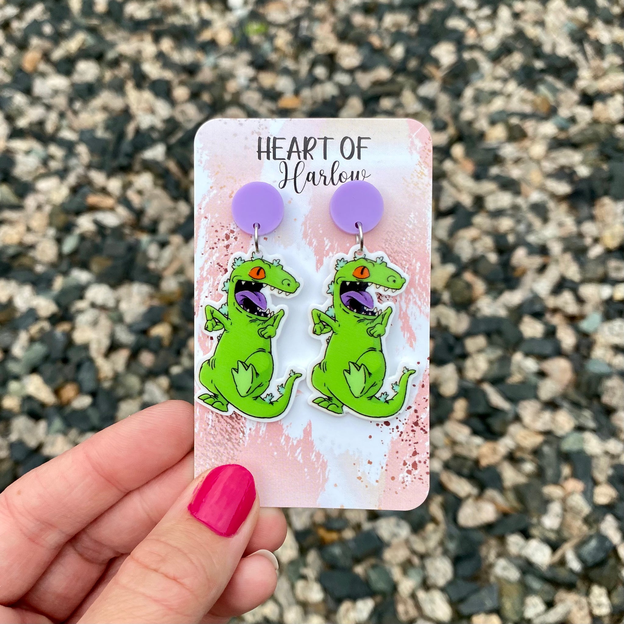 Rugrats Reptar V1 Dangle Earrings