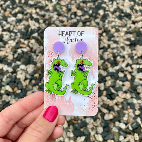 Rugrats Reptar V1 Dangle Earrings